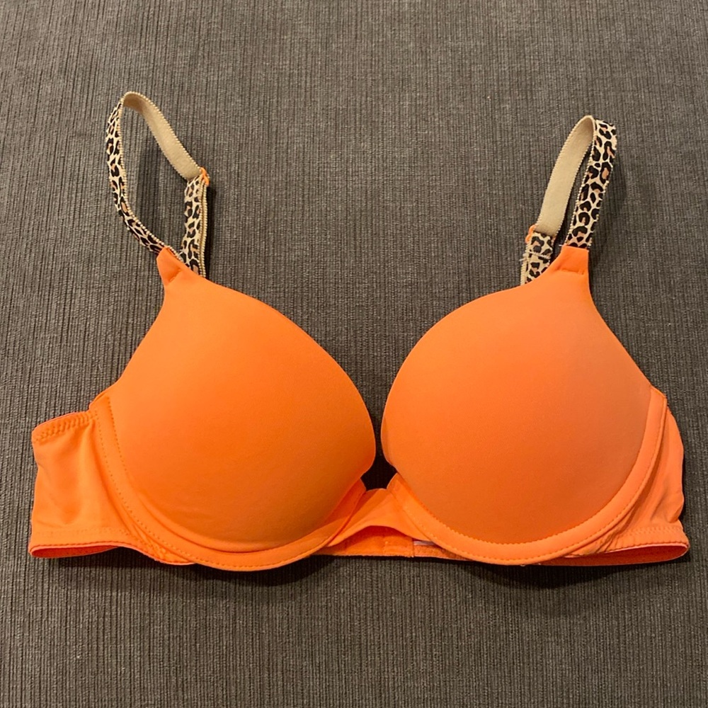 Orange Push Up Bra